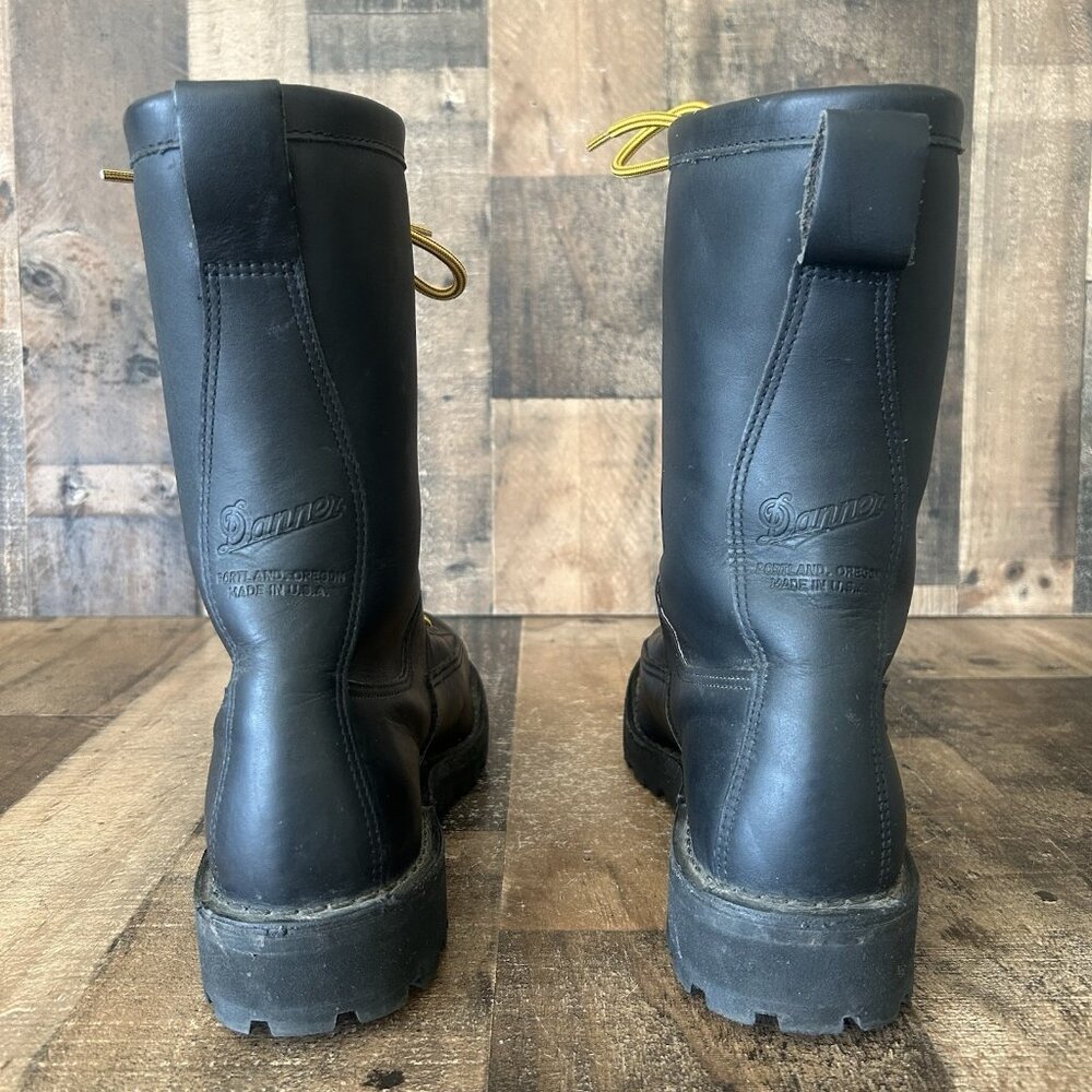 Danner Black Boots with Yellow Laces - Picture 9 of 12